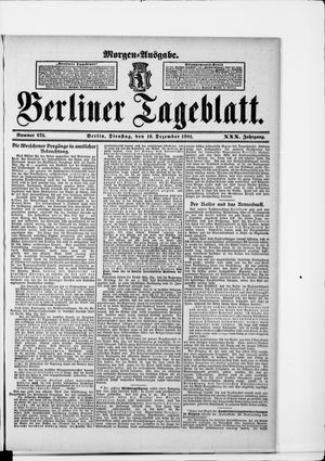 Berliner Tageblatt und Handels-Zeitung vom 10.12.1901