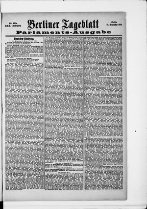 Berliner Tageblatt und Handels-Zeitung vom 11.12.1901