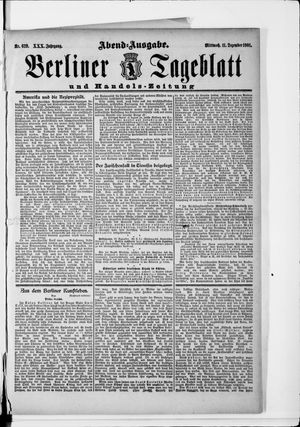 Berliner Tageblatt und Handels-Zeitung vom 11.12.1901