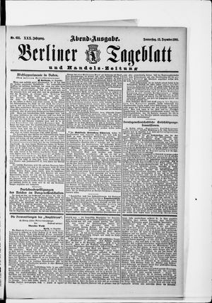 Berliner Tageblatt und Handels-Zeitung vom 12.12.1901