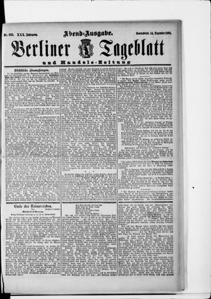 Berliner Tageblatt und Handels-Zeitung vom 14.12.1901