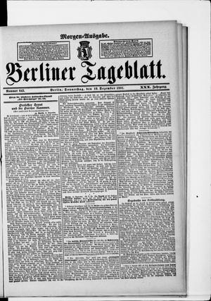 Berliner Tageblatt und Handels-Zeitung on Dec 19, 1901