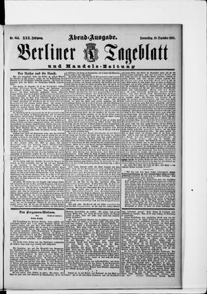 Berliner Tageblatt und Handels-Zeitung on Dec 19, 1901