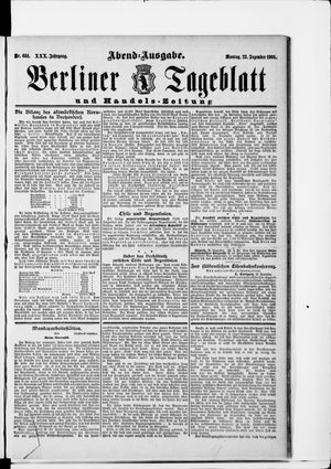 Berliner Tageblatt und Handels-Zeitung vom 23.12.1901