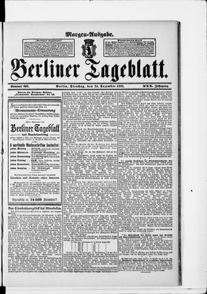 Berliner Tageblatt und Handels-Zeitung vom 24.12.1901
