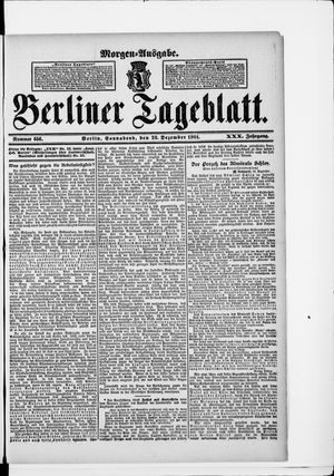 Berliner Tageblatt und Handels-Zeitung vom 28.12.1901
