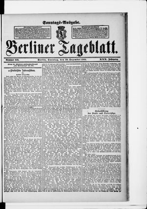 Berliner Tageblatt und Handels-Zeitung on Dec 29, 1901