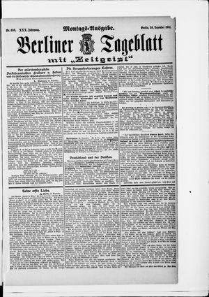 Berliner Tageblatt und Handels-Zeitung vom 30.12.1901