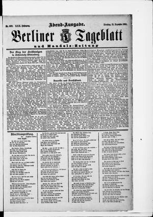 Berliner Tageblatt und Handels-Zeitung vom 31.12.1901