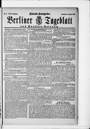 Berliner Tageblatt und Handels-Zeitung vom 02.01.1902