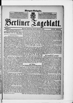 Berliner Tageblatt und Handels-Zeitung on Jan 3, 1902
