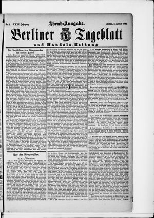 Berliner Tageblatt und Handels-Zeitung vom 03.01.1902