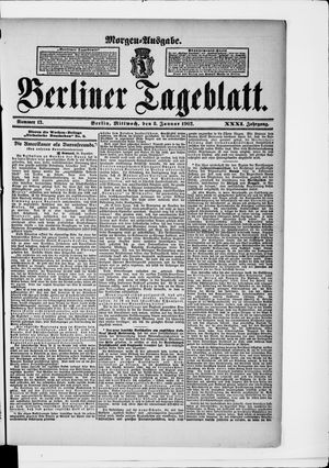 Berliner Tageblatt und Handels-Zeitung vom 08.01.1902