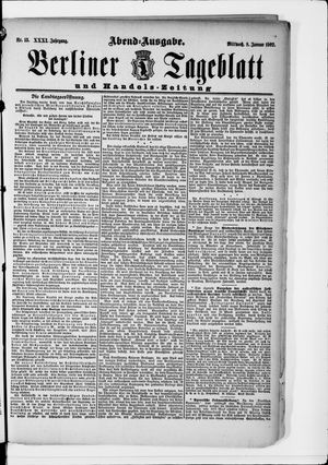 Berliner Tageblatt und Handels-Zeitung vom 08.01.1902
