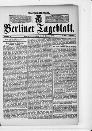 Berliner Tageblatt und Handels-Zeitung vom 09.01.1902