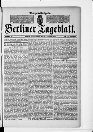 Berliner Tageblatt und Handels-Zeitung vom 11.01.1902