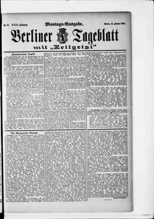 Berliner Tageblatt und Handels-Zeitung on Jan 13, 1902