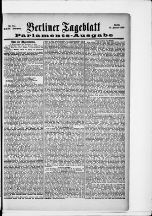Berliner Tageblatt und Handels-Zeitung vom 14.01.1902