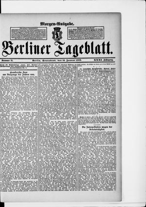 Berliner Tageblatt und Handels-Zeitung vom 18.01.1902