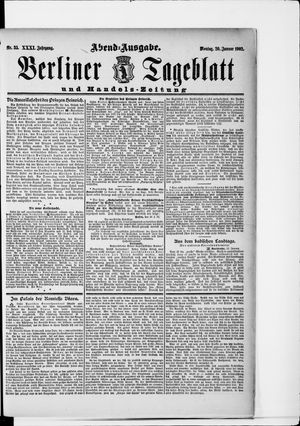 Berliner Tageblatt und Handels-Zeitung vom 20.01.1902