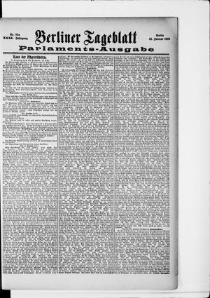 Berliner Tageblatt und Handels-Zeitung vom 21.01.1902