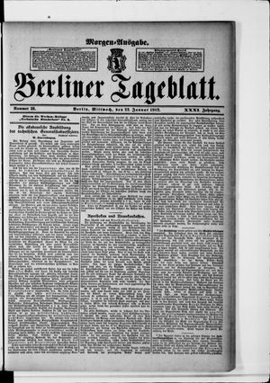 Berliner Tageblatt und Handels-Zeitung vom 22.01.1902