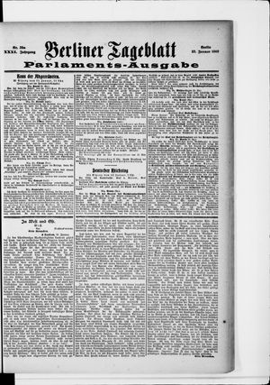 Berliner Tageblatt und Handels-Zeitung on Jan 23, 1902
