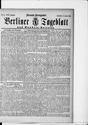 Berliner Tageblatt und Handels-Zeitung vom 25.01.1902
