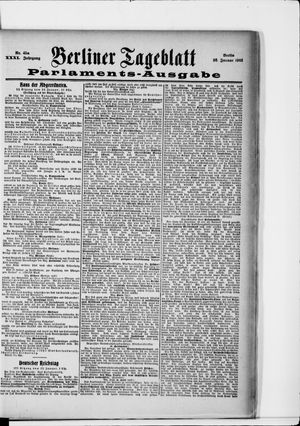 Berliner Tageblatt und Handels-Zeitung vom 26.01.1902