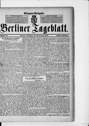 Berliner Tageblatt und Handels-Zeitung vom 28.01.1902