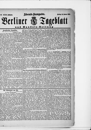Berliner Tageblatt und Handels-Zeitung on Jan 31, 1902