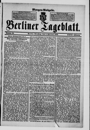 Berliner Tageblatt und Handels-Zeitung vom 04.02.1902