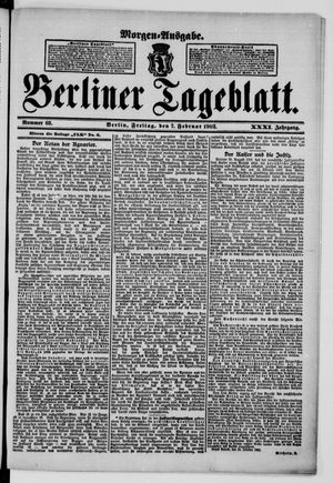 Berliner Tageblatt und Handels-Zeitung vom 07.02.1902