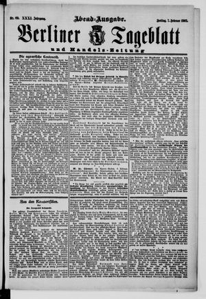 Berliner Tageblatt und Handels-Zeitung vom 07.02.1902