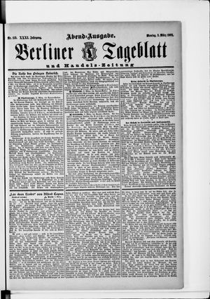 Berliner Tageblatt und Handels-Zeitung vom 03.03.1902