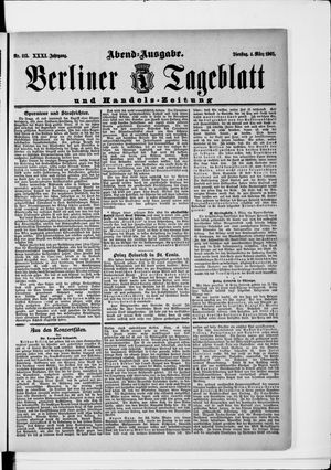Berliner Tageblatt und Handels-Zeitung on Mar 4, 1902