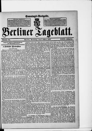 Berliner Tageblatt und Handels-Zeitung vom 09.03.1902