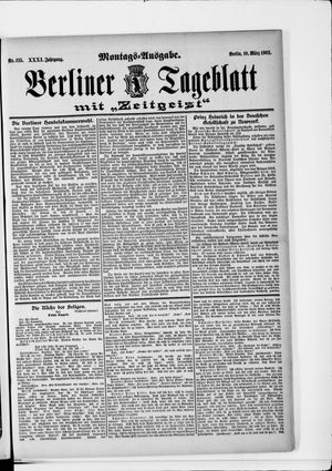 Berliner Tageblatt und Handels-Zeitung vom 10.03.1902