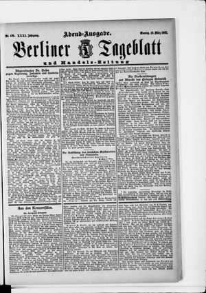Berliner Tageblatt und Handels-Zeitung vom 10.03.1902