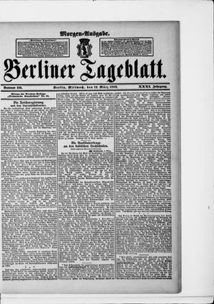 Berliner Tageblatt und Handels-Zeitung vom 12.03.1902