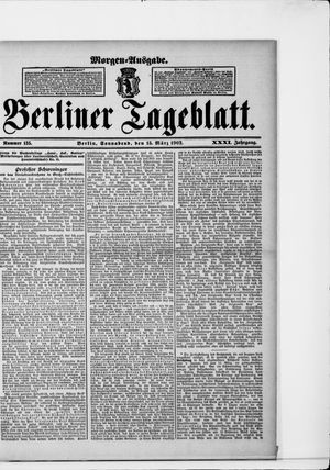 Berliner Tageblatt und Handels-Zeitung vom 15.03.1902