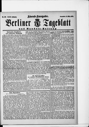 Berliner Tageblatt und Handels-Zeitung on Mar 15, 1902