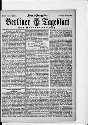 Berliner Tageblatt und Handels-Zeitung vom 20.03.1902