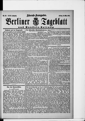 Berliner Tageblatt und Handels-Zeitung on Mar 21, 1902