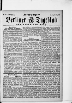 Berliner Tageblatt und Handels-Zeitung vom 24.03.1902