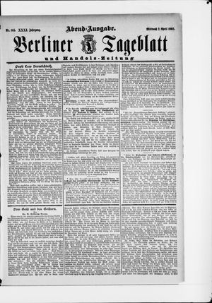Berliner Tageblatt und Handels-Zeitung vom 02.04.1902