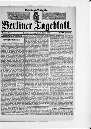 Berliner Tageblatt und Handels-Zeitung vom 06.04.1902