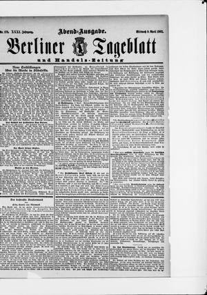 Berliner Tageblatt und Handels-Zeitung vom 09.04.1902