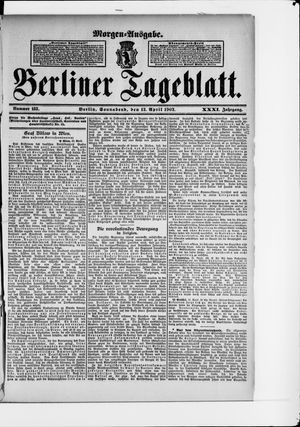 Berliner Tageblatt und Handels-Zeitung vom 12.04.1902