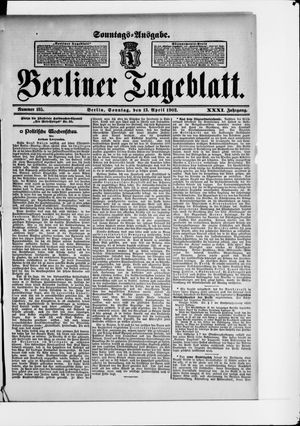 Berliner Tageblatt und Handels-Zeitung vom 13.04.1902